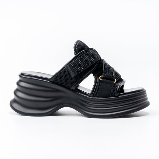 The Onyx Wedge - Black Heels