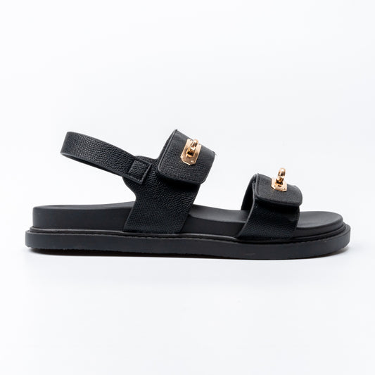 TwistLock Charm - Black Sandals
