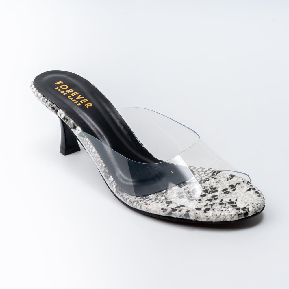 Crystal Python - Black Mules - view 3