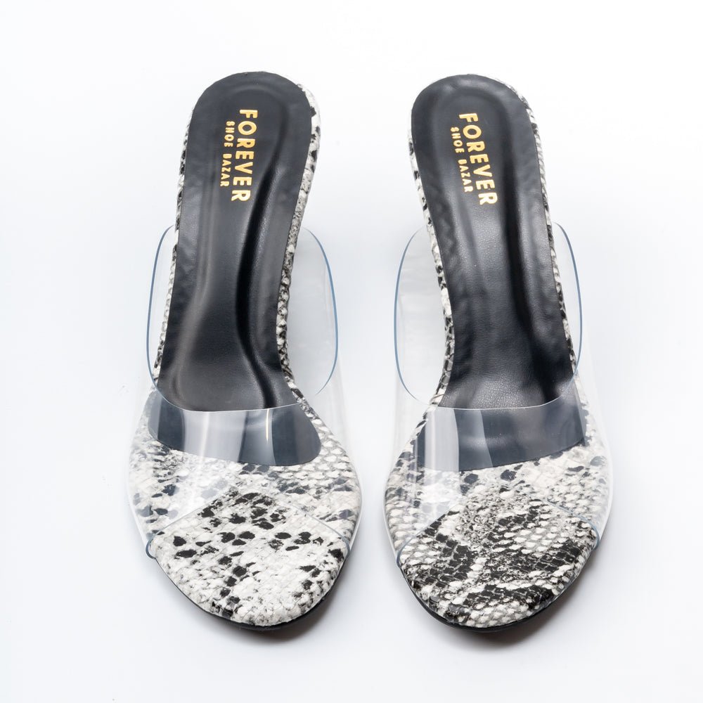 Crystal Python - Black Mules - view 5