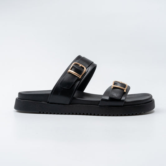 Slide & Shine - Black Casual Slides