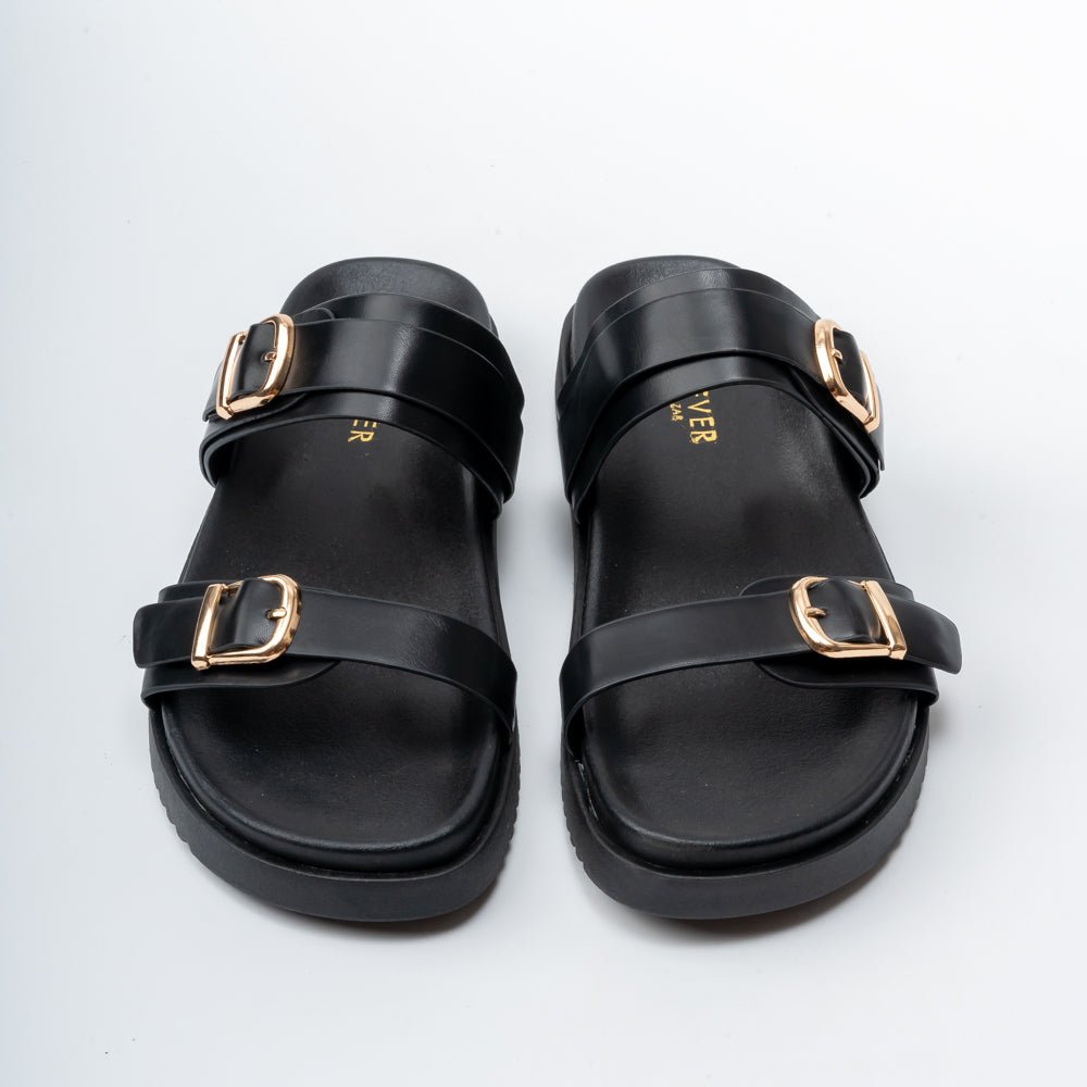 Slide & Shine - Black Casual Slides - view 4