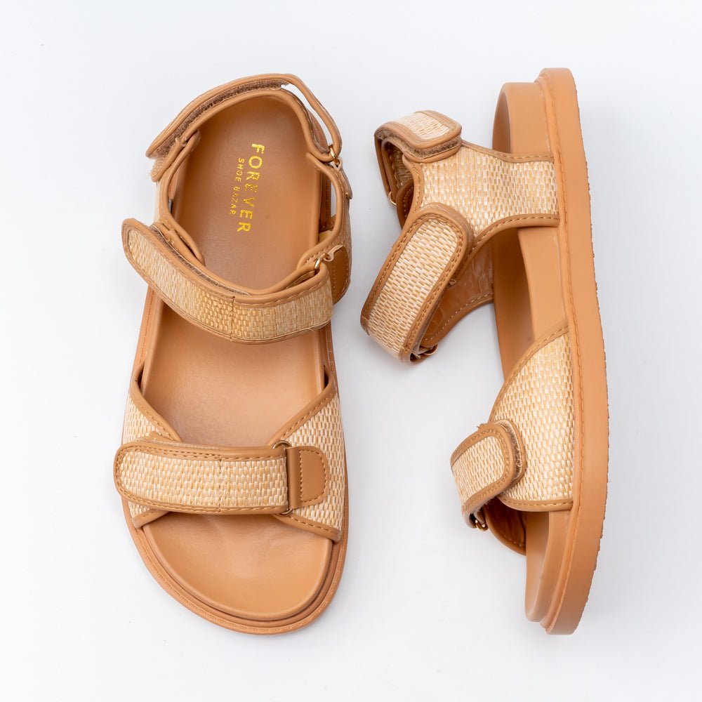 Everyday Ease - Camel Velcro Sandals - view 5