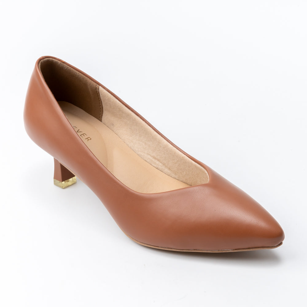 Noir Grace - Brown Kitten Heels - view 3