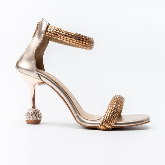 Starlit Muse - Gold Partywear Heels
