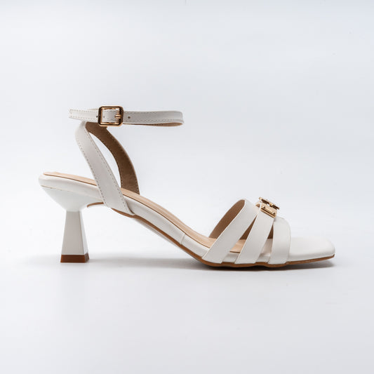 The Squarelink - White Charm Heels
