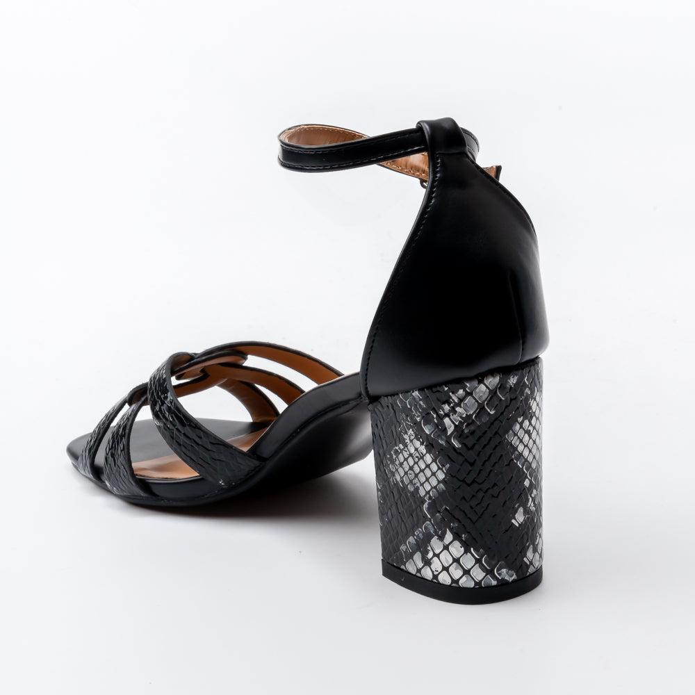 Snake Forever Comfort - Black Heel Sandals - view 4