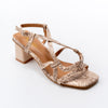 Square ‑ Toe Strappy - Beige Heel