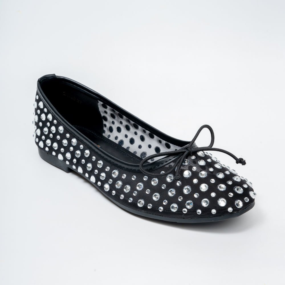 Sparkle Studded- Black Flat Ballerinas - view 3