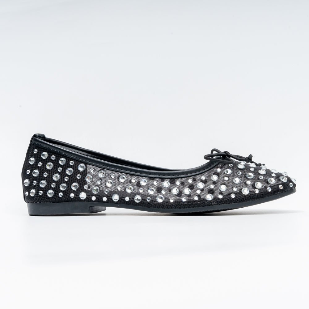 Sparkle Studded- Black Flat Ballerinas - view 2