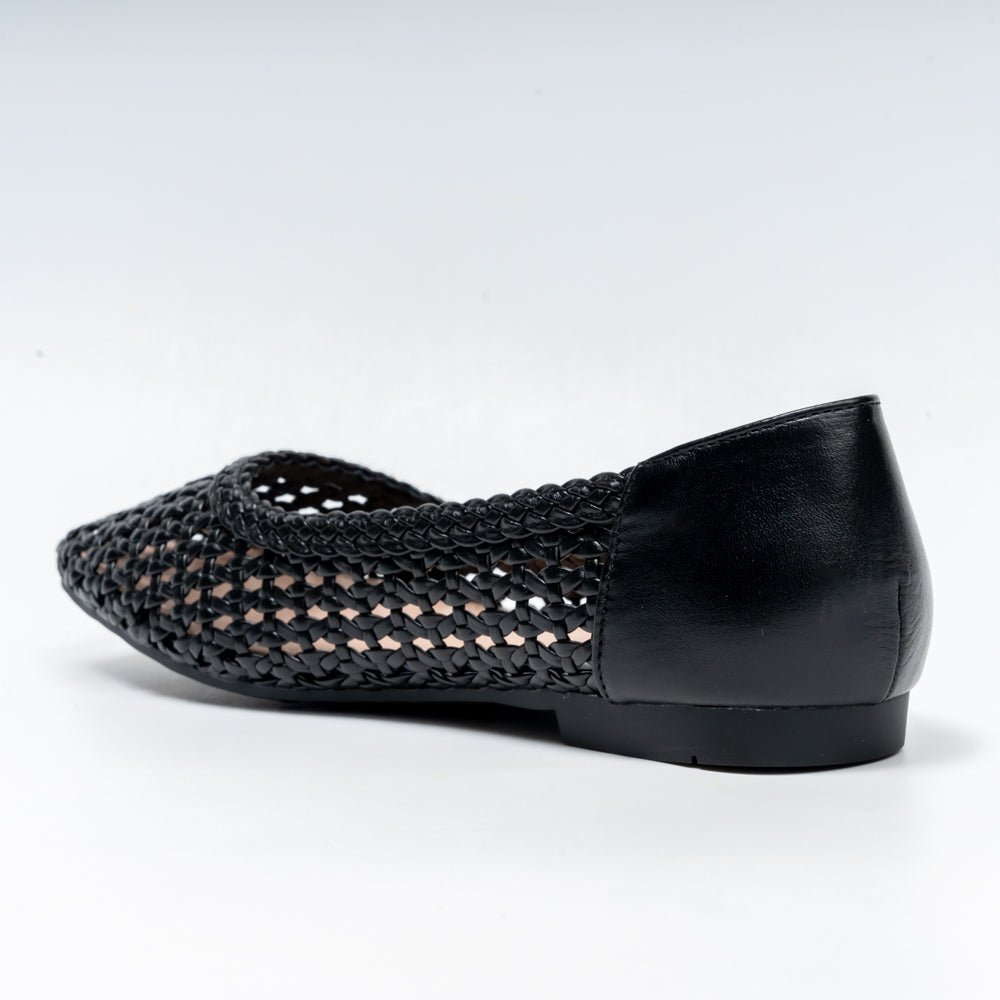 Woven Mesh - Black Flats Ballerinas - view 6