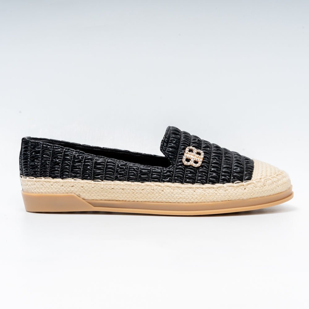 Jute Joy - Black Casual Espadrilles - view 2