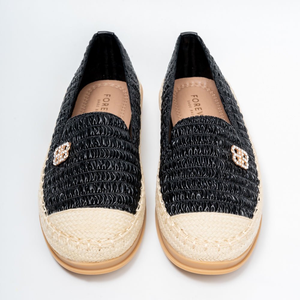 Jute Joy - Black Casual Espadrilles - view 4