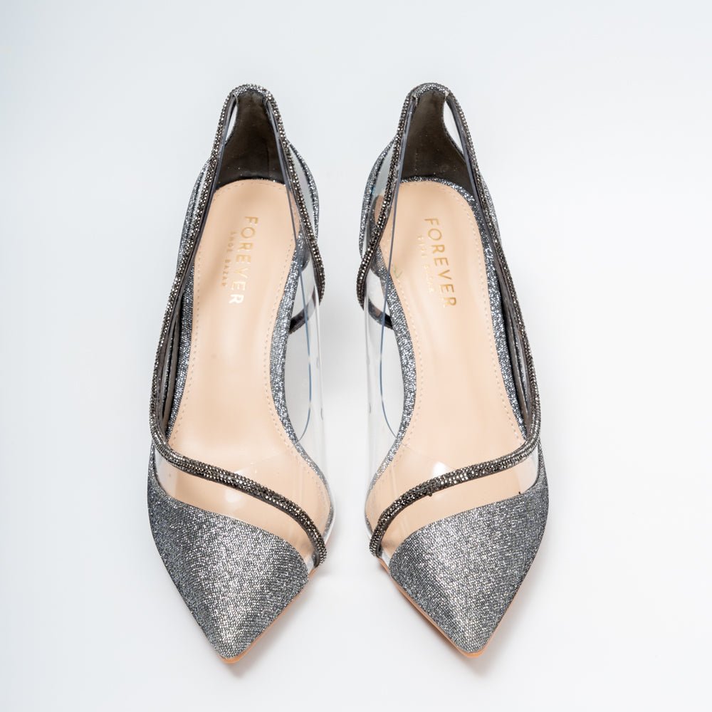 Starlit Elegance - Gun Metal Heels - view 4