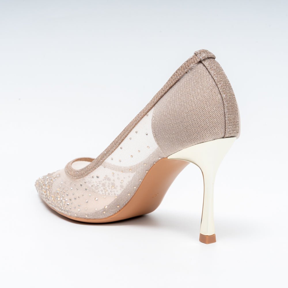 Crystal Whisper - Gold Party Heels - view 6