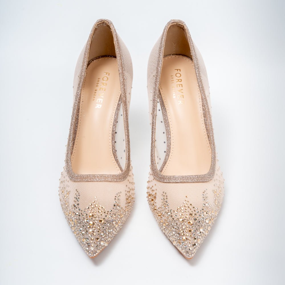 Crystal Whisper - Gold Party Heels - view 4