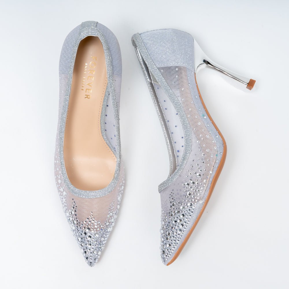 Crystal Whisper - Silver Party Heels - view 5