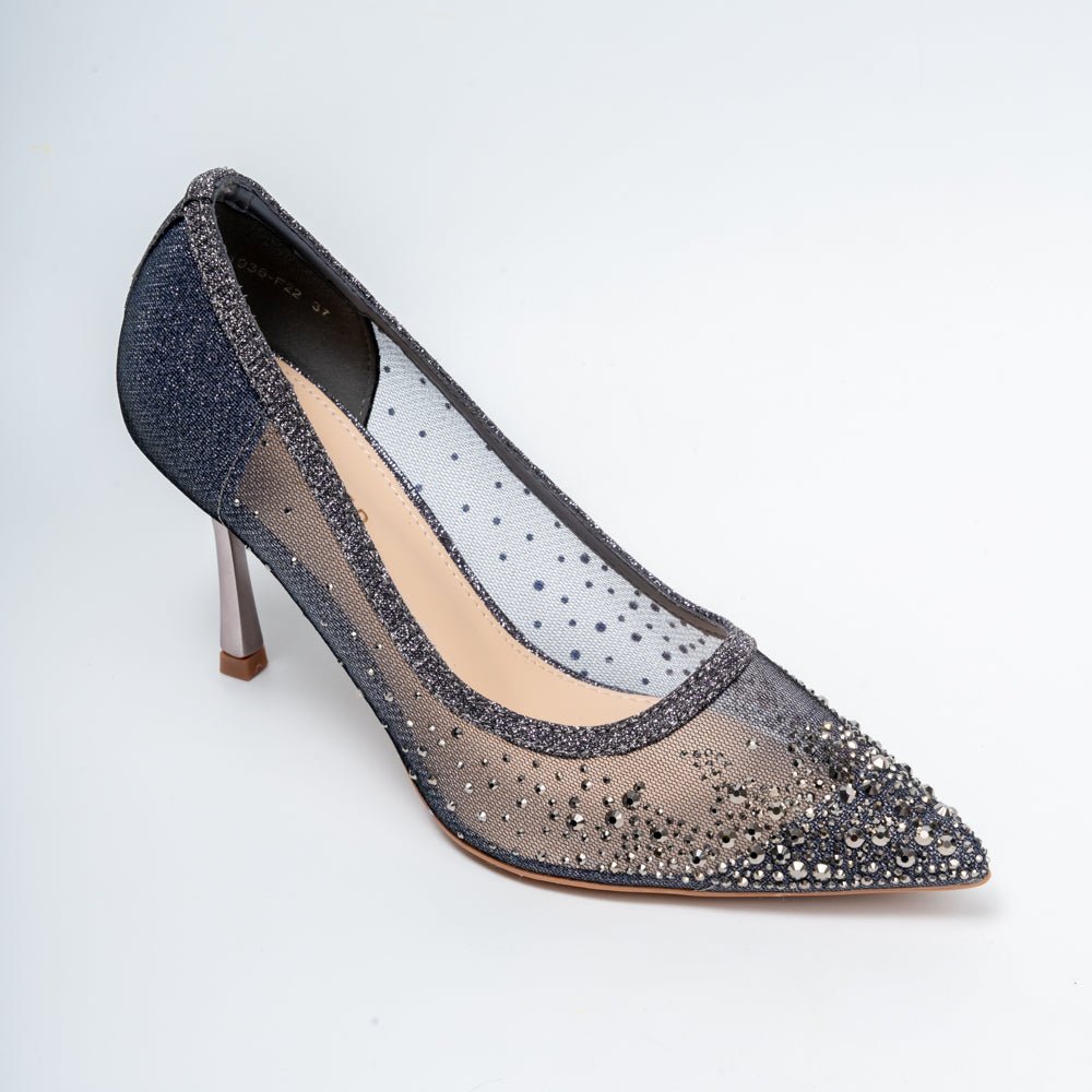 Crystal Whisper - Gun Metal Party Heels - view 3