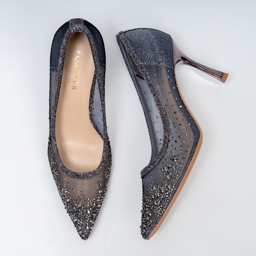 Crystal Whisper - Gun Metal Party Heels - view 5
