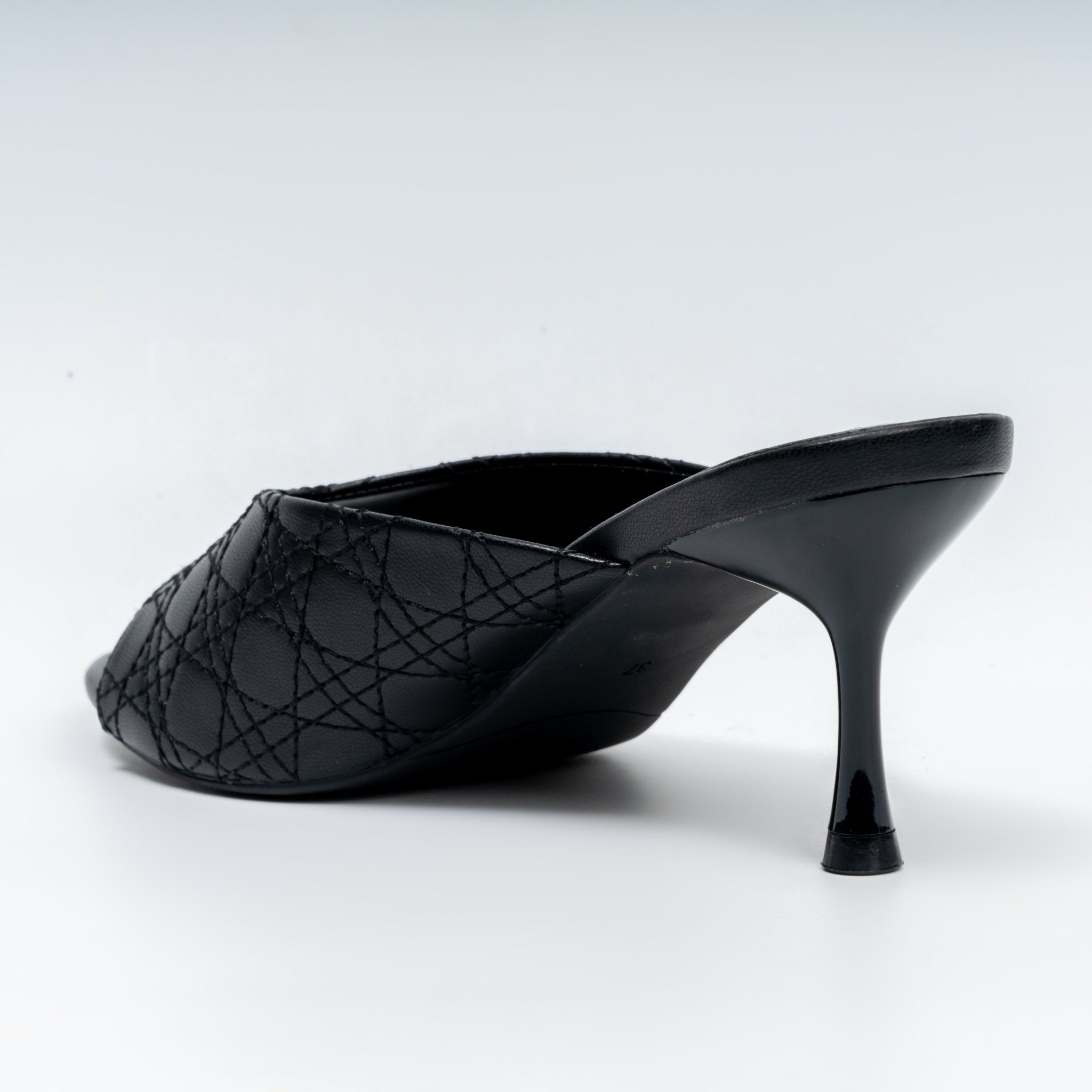 Elowra Stitch Detail Mule Heels - Black - view 3