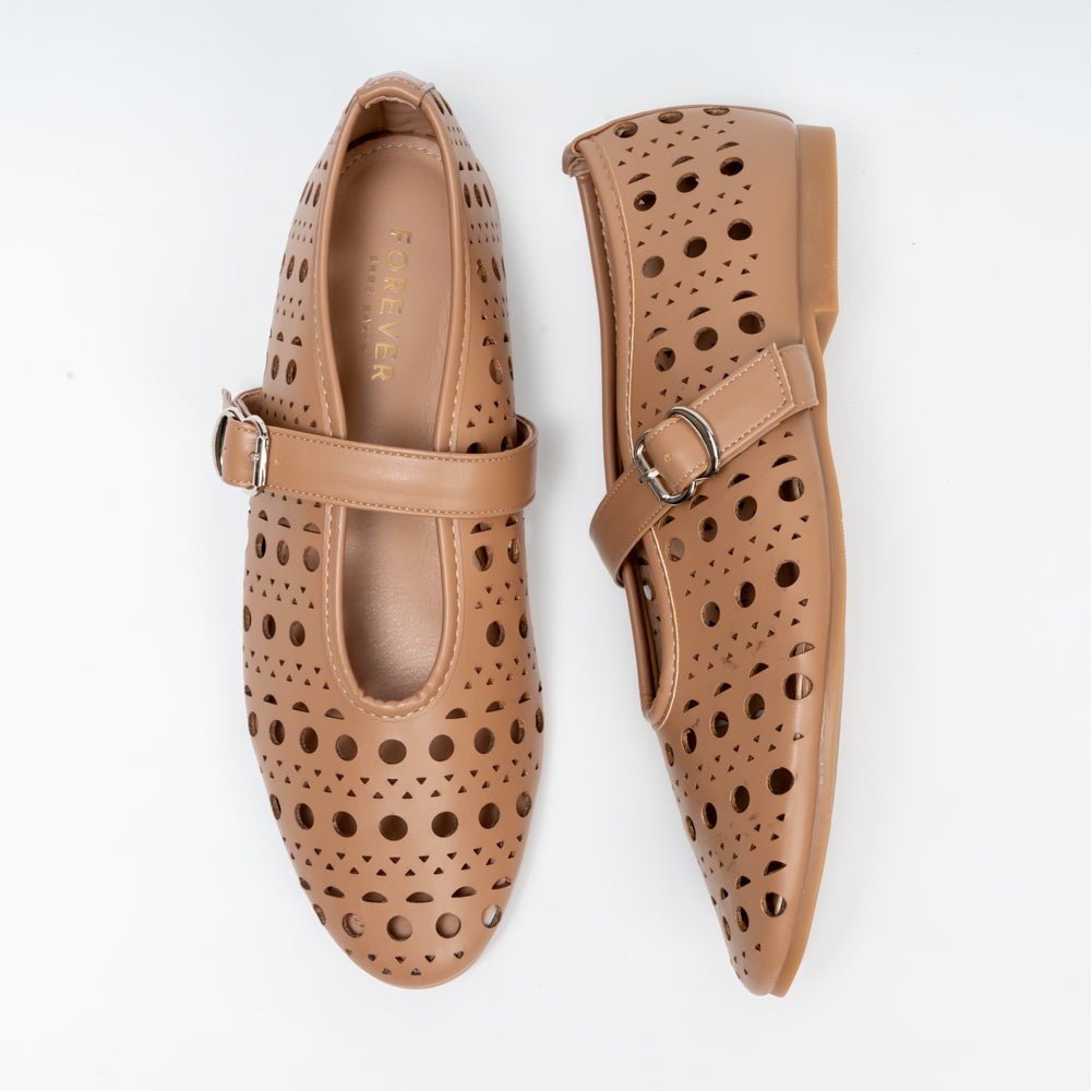 The Breeze - Khaki Flat Ballerinas - view 5