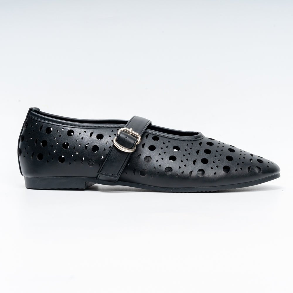 The Breeze - Black Flat Ballerinas - view 2