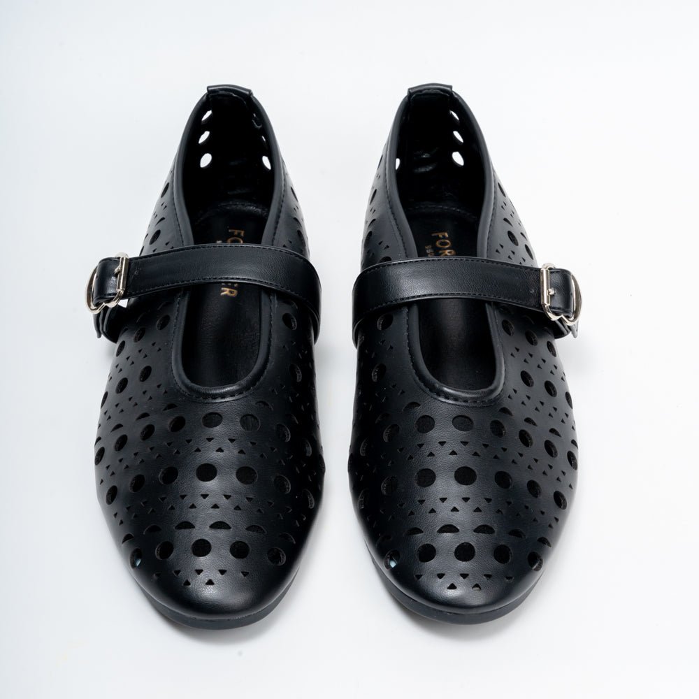 The Breeze - Black Flat Ballerinas - view 4