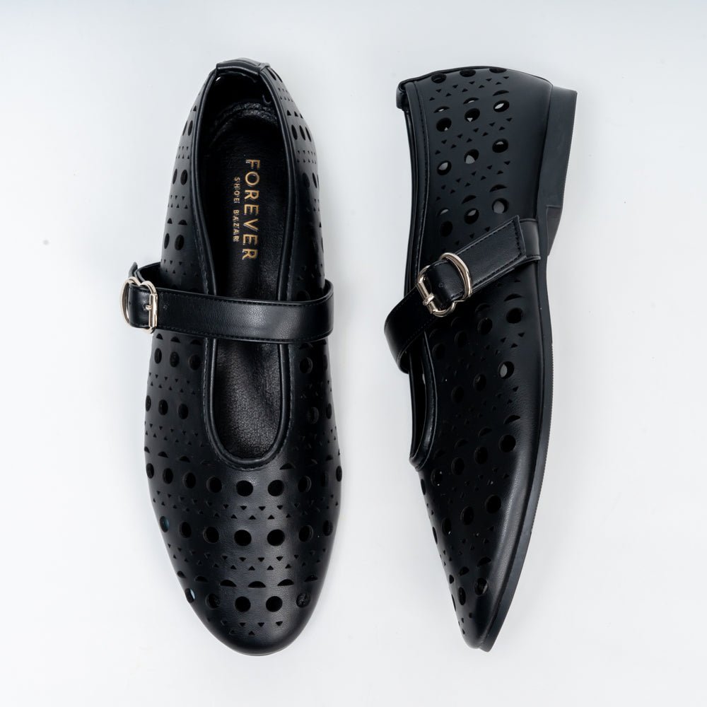 The Breeze - Black Flat Ballerinas - view 5