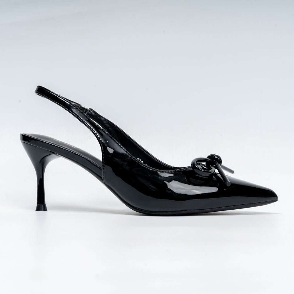 Amethyst Allure - Black Casual Heels - view 2