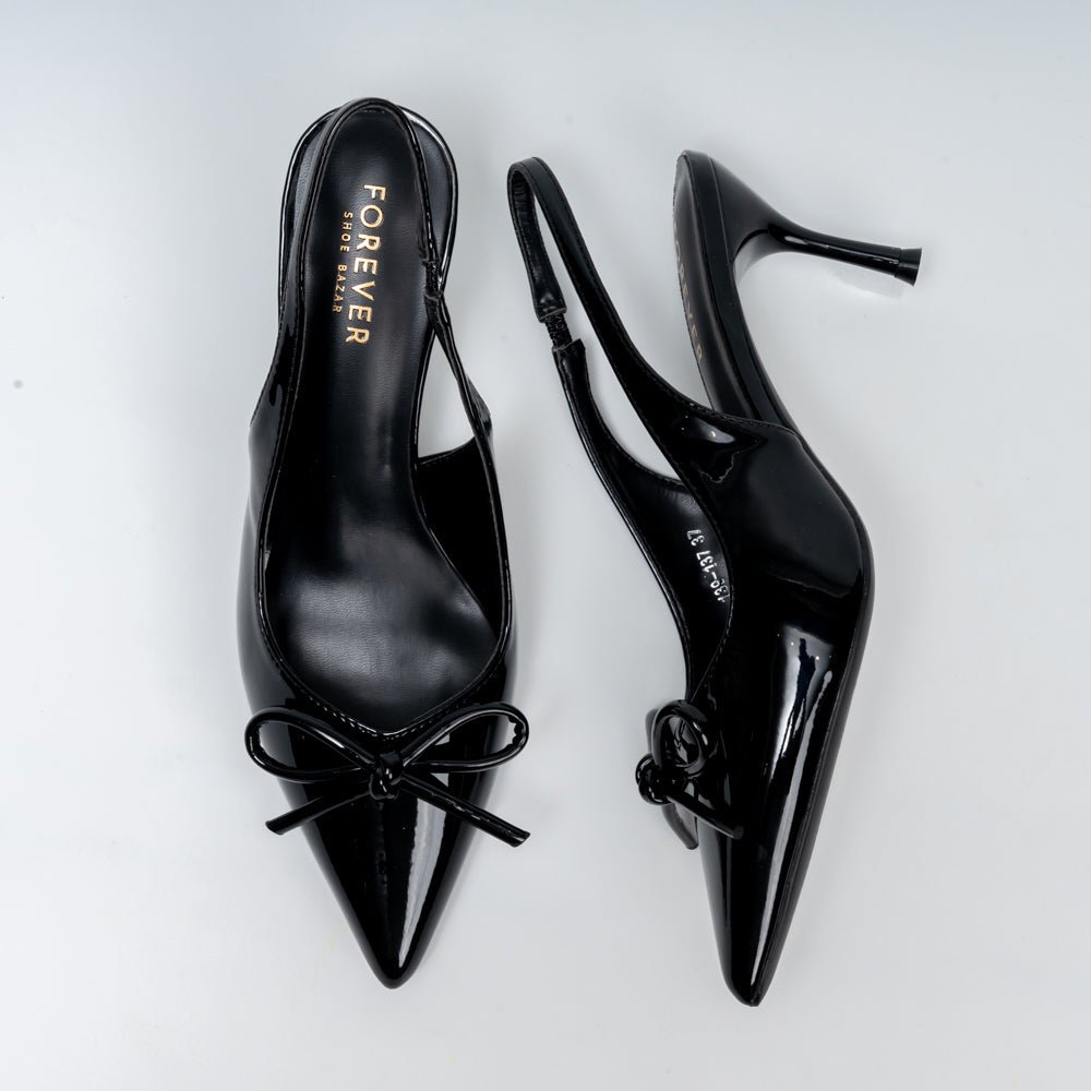 Amethyst Allure - Black Casual Heels - view 5