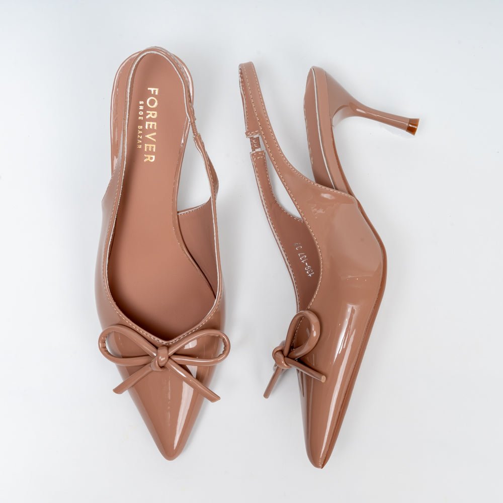 Amethyst Allure - Beige Casual Heels - view 5