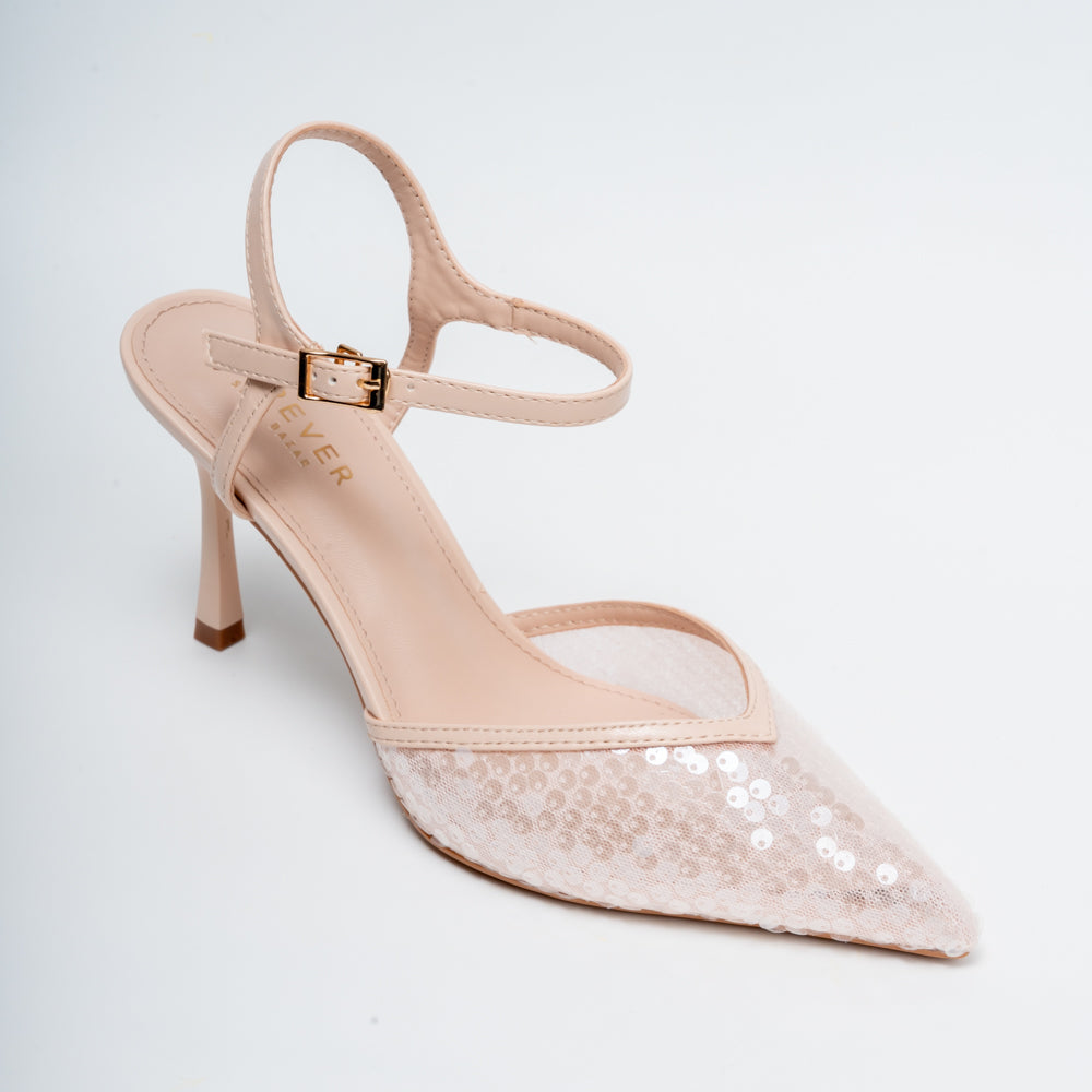 Twish & Shout - Beige Party Heels - view 2