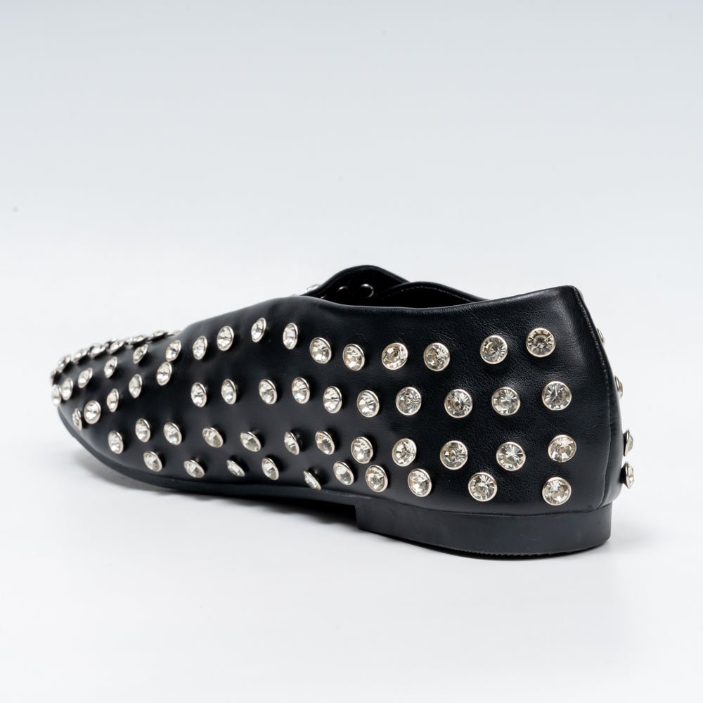 The Glam Studded - Black Flat Ballerinas - view 6