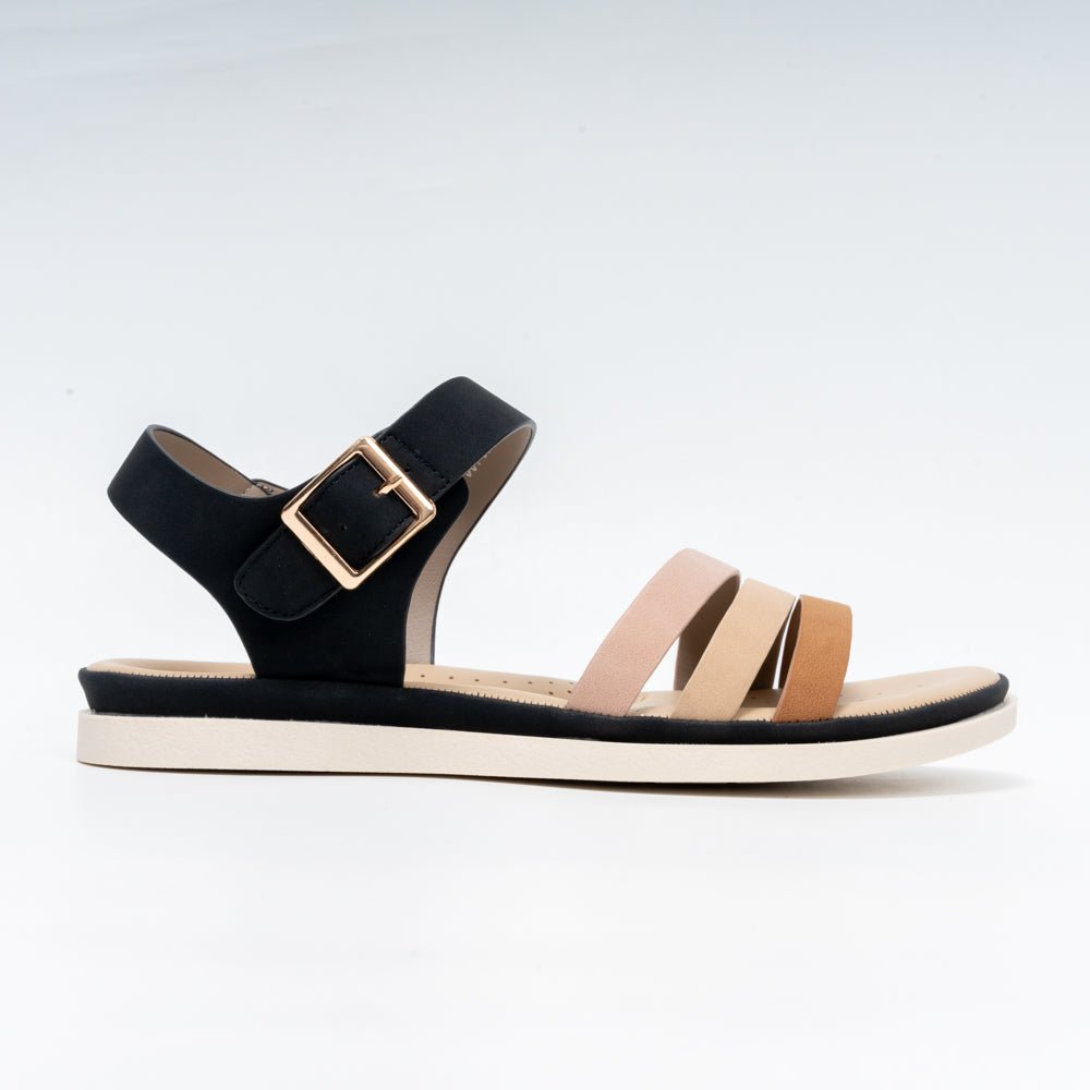 Earth Tones Black Comfort Sandals - view 2