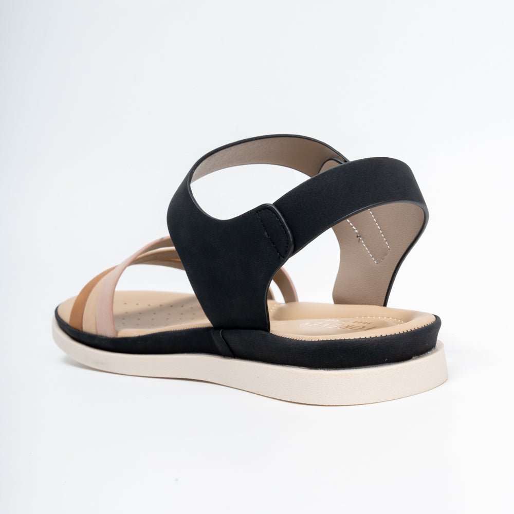 Earth Tones Black Comfort Sandals - view 6