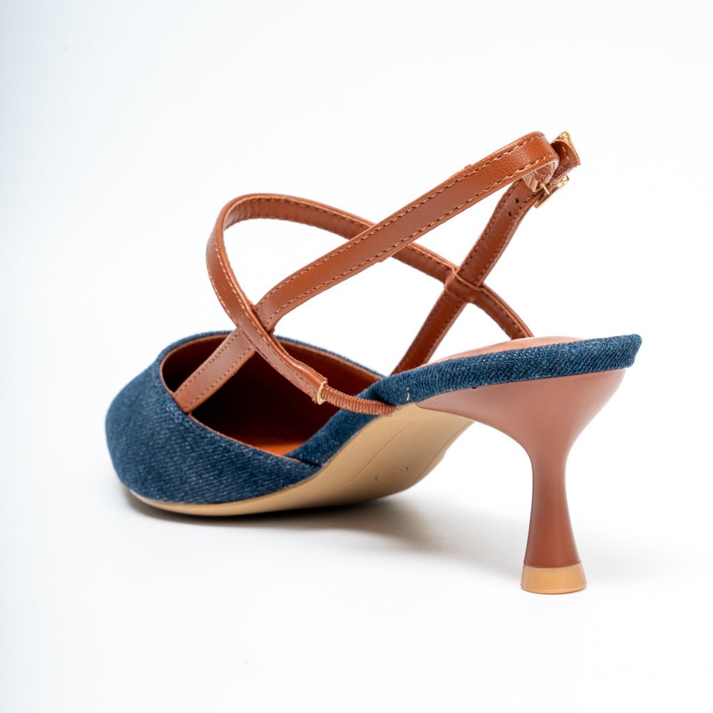 The Denim Stiletto - Navy Casual Heels - view 5