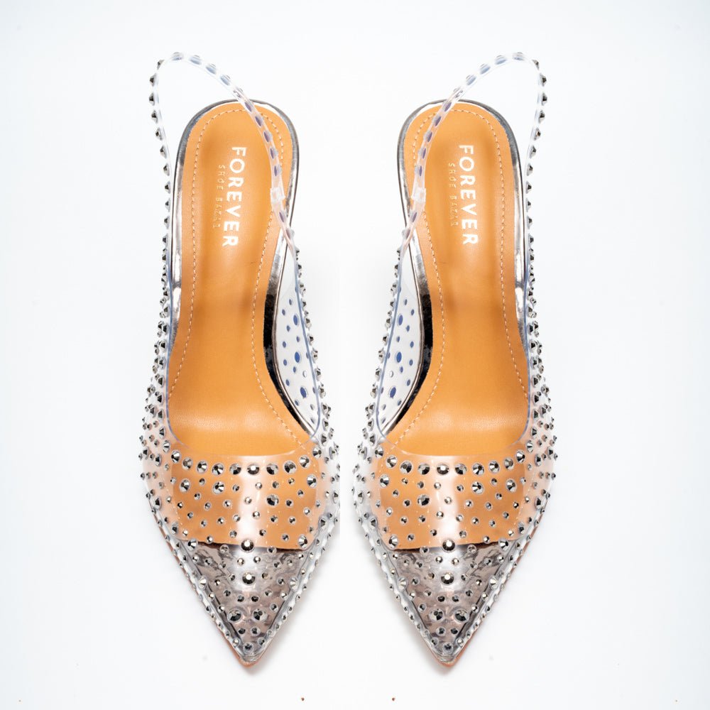 Sexy Cindrella - Gun Metal Party Heels. - view 3