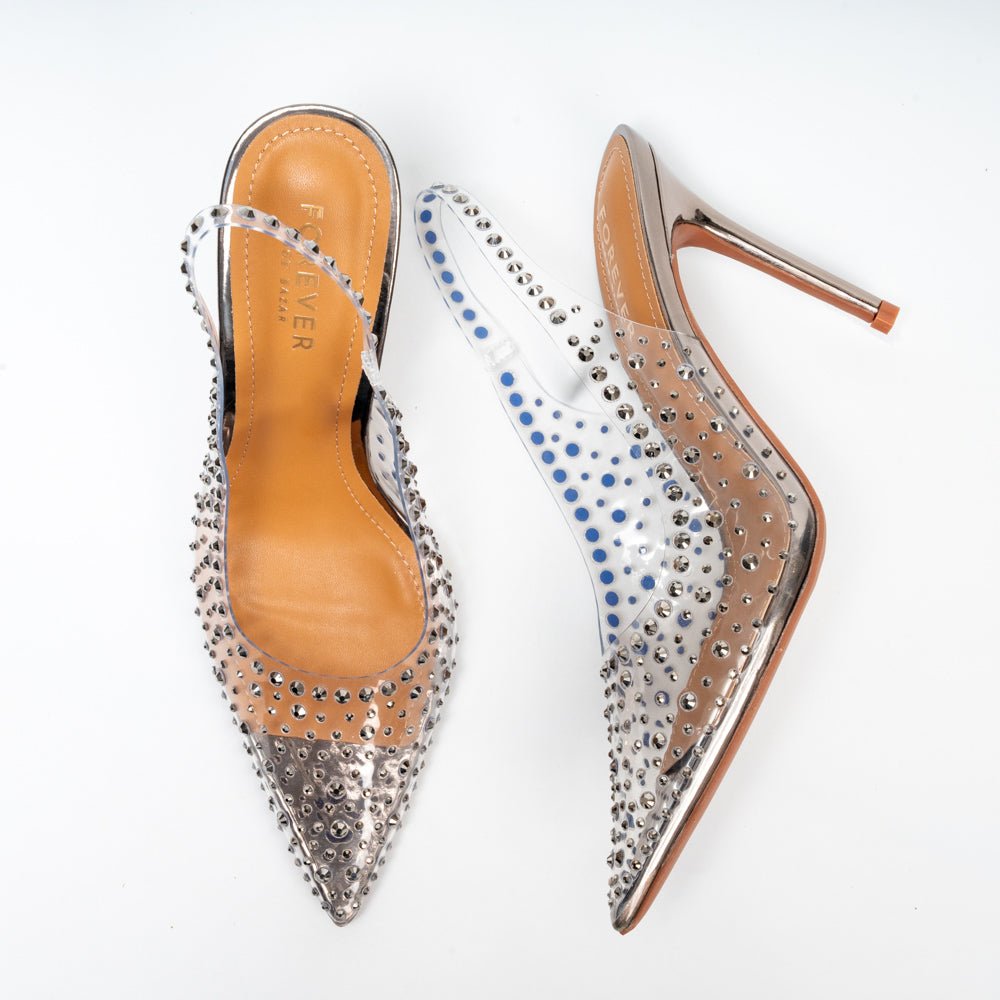 Sexy Cindrella - Gun Metal Party Heels. - view 4