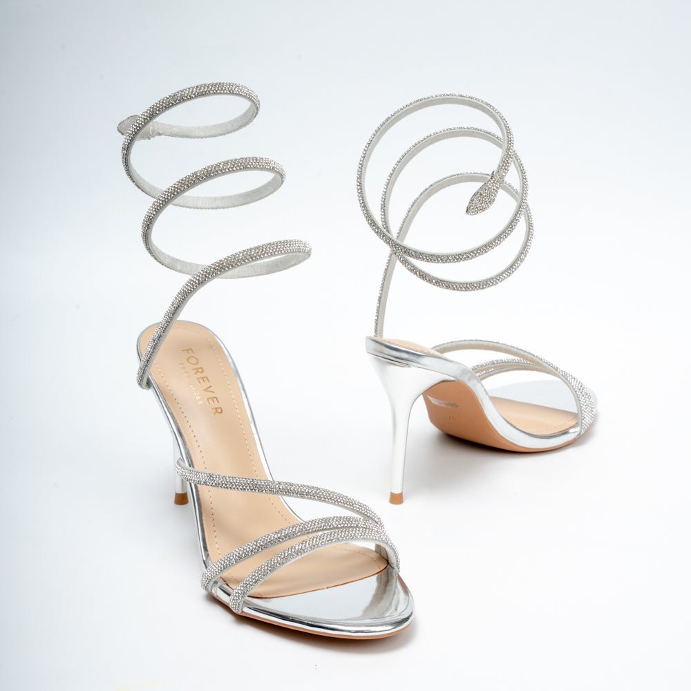 Twist & Shine - Silver Party Heels - view 4