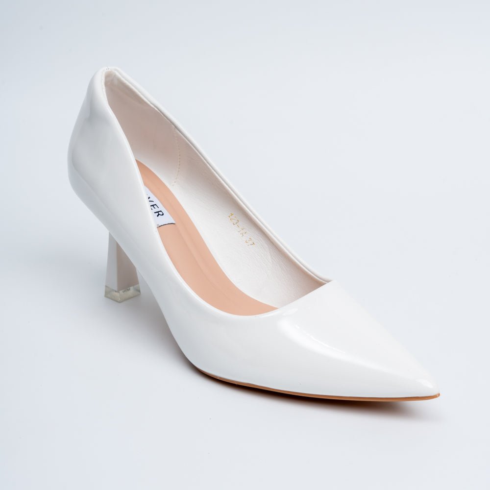 Solaris Stilettoes - White Casual Heels - view 3