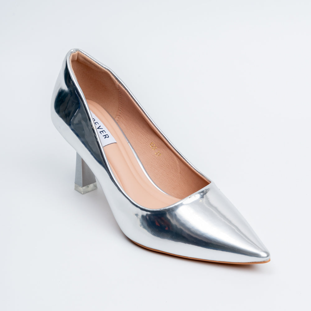 Mirror Muse - Silver Metallic Pumps - view 3