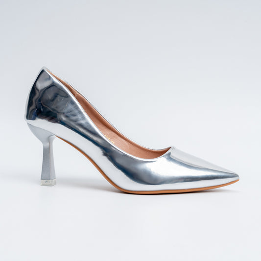Mirror Muse - Silver Metallic Pumps