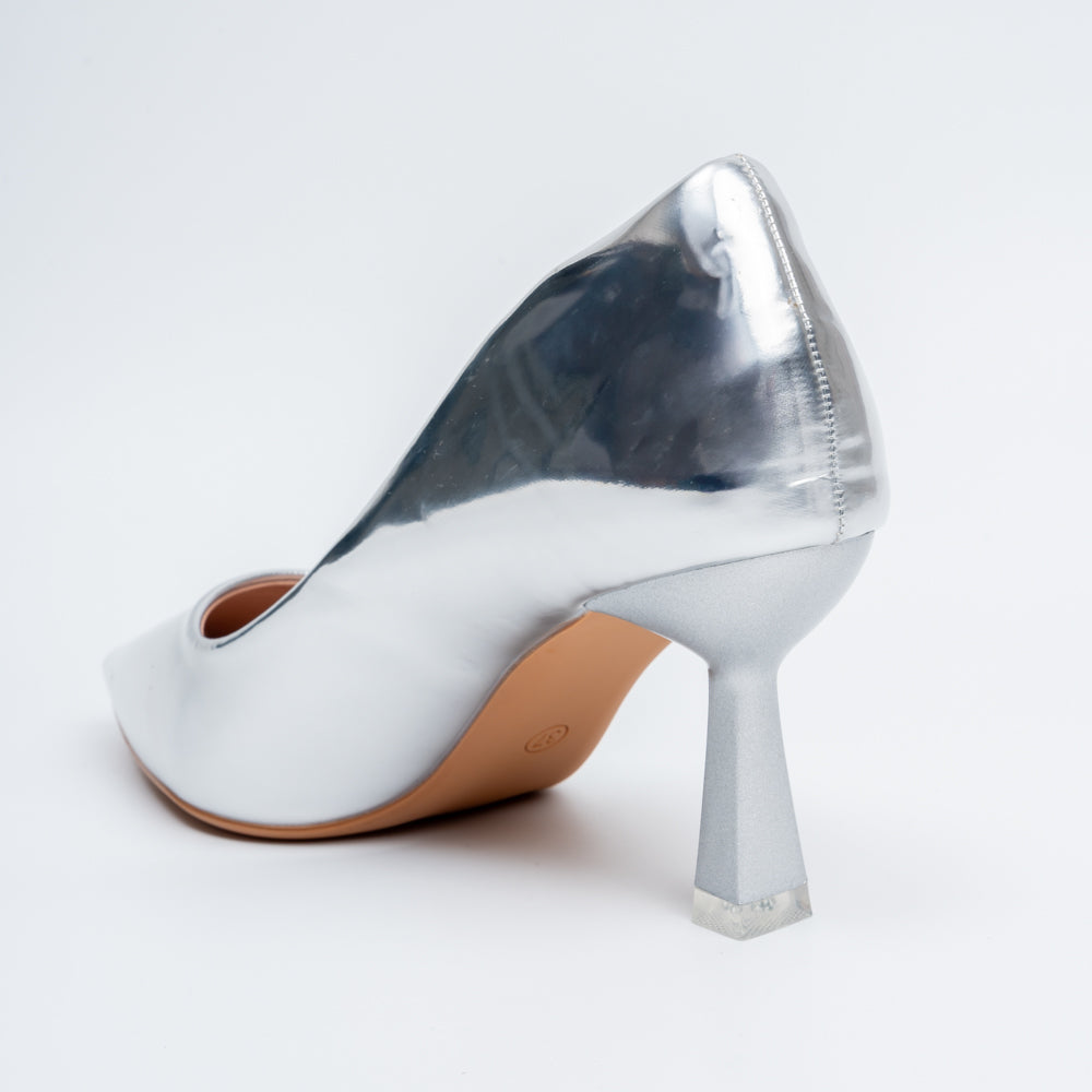 Mirror Muse - Silver Metallic Pumps - view 6