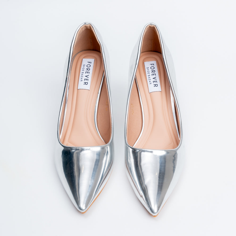 Mirror Muse - Silver Metallic Pumps - view 4