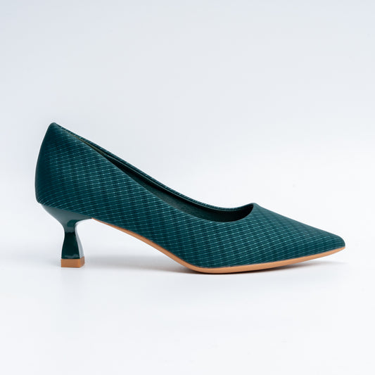Ivy Heel - Green Casual Pumps