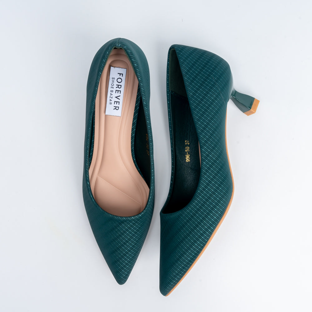 Ivy Heel - Green Casual Pumps - view 5