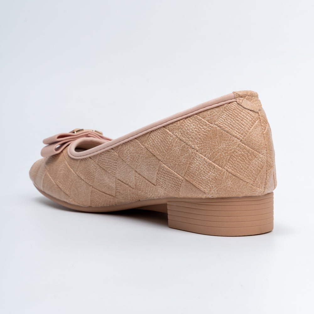 The Quilted Charm - Khaki Flat Ballerinas - view 6