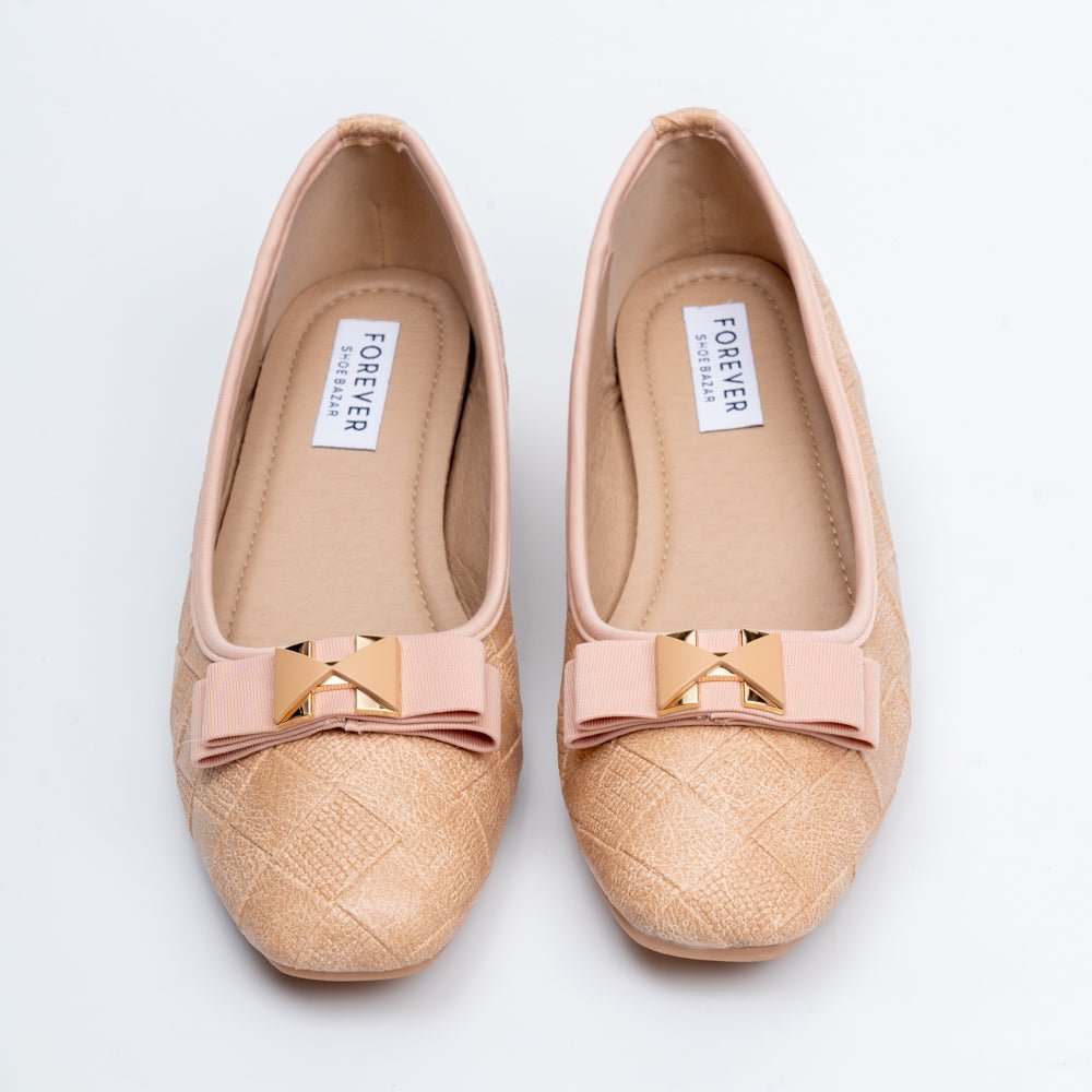 The Quilted Charm - Khaki Flat Ballerinas - view 4