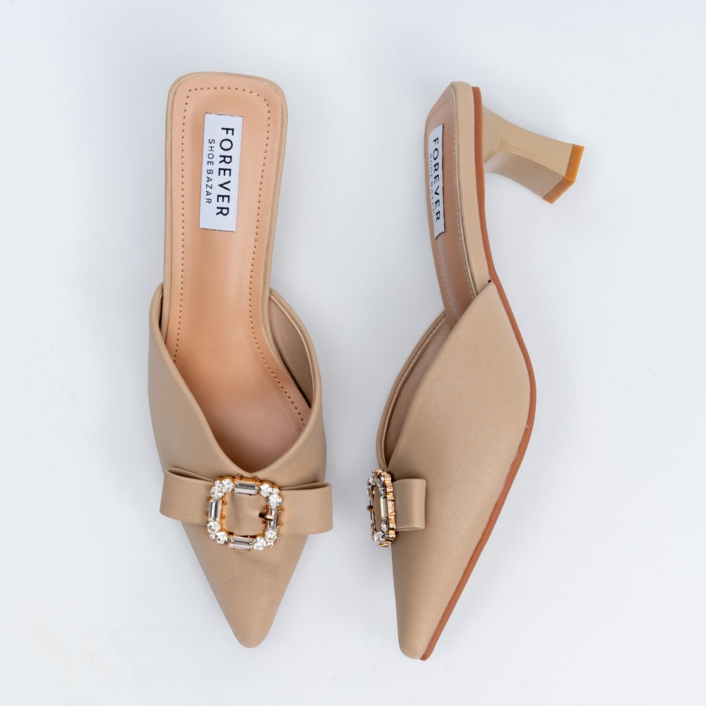 The Gigi - Khaki Mules - view 4