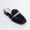 Aria Pearl - Black Casual Mules